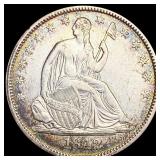 1842 Med Date Seated Liberty Half Dollar CLOSELY