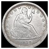 1858 Seated Liberty Quarter NEARLY UNCIRCULATED