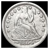 1854 Arws Seated Liberty Dime CLOSELY