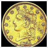 1836 $2.50 Gold Quarter Eagle CLOSELY