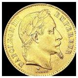 1868 France .1867oz Gold 20 Francs CLOSELY