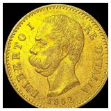 1882-R Italy .1867oz Gold 20 Lire UNCIRCULATED