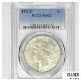 1922-D Silver Peace Dollar PCGS M62