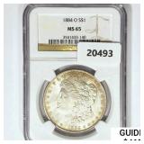 1884-O Morgan Silver Dollar NGC MS65