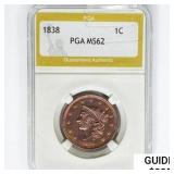 1838 Large Cent PGA MS62
