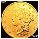 1865 $20 Gold Double Eagle