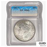 1880-O Morgan Silver Dollar ICG MS62