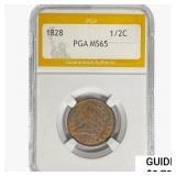 1828 Classic Head Half Cent PGA MS65