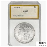1883-S Morgan Silver Dollar PCI MS60 PL