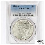1923-D Silver Peace Dollar PCGS AU58