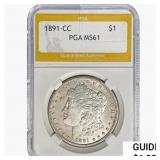 1891-CC Morgan Silver Dollar PGA MS61