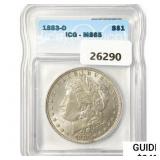 1883-O Morgan Silver Dollar ICG MS65
