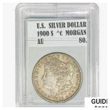 1900-S Morgan Silver Dollar  AU80