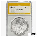 1900-S Morgan Silver Dollar PGA MS64
