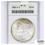 1880-S Morgan Silver Dollar ANACS MA66