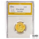 1994 $10 American Gold Eagle PGA MS69