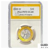 2000-W .2751oz. Gold $10 LOC PGA PR70 DCAM