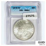 1878-CC Morgan Silver Dollar ICG MS61