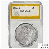 1886-S Morgan Silver Dollar PGA MS63+