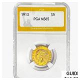 1913 $5 Gold Half Eagle PGA MS65
