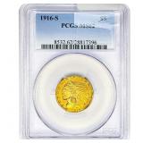 1916-S $5 Gold Half Eagle PCGS MS62