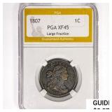 1807 Draped Bust Large Cent PGA XF45 LG. Fraction
