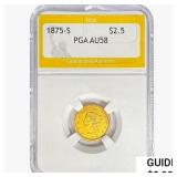 1875-S $2.50 Gold Quarter Eagle PGA AU58