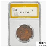 1802 Draped Bust Large Cent PGA XF45