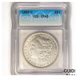 1889-O Morgan Silver Dollar ICG EF45