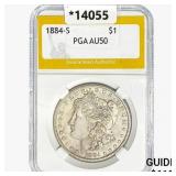 1884-S Morgan Silver Dollar PGA AU50