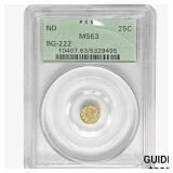 ND Round California Gold Quarter PCGS MS63 BG-222