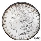 1890-S UNC Morgan Silver Dollar W/ANICS Photo