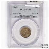 1862 Indian Head Cent PCGS AU55