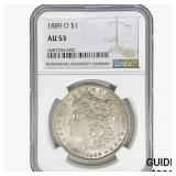 1889-O Morgan Silver Dollar NGC AU53