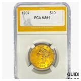1907 $10 Gold Eagle PGA MS64
