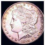 1890-CC Tailbar Morgan Silver Dollar