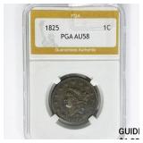 1825 Large Cent PGA AU58