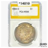 1884-O Morgan Silver Dollar PGA MS66