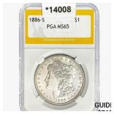 1863-S Morgan Silver Dollar PGA MS65