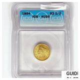 1854 $2.50 Gold Quarter Eagle ICG AU50
