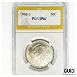 1998-S Kennedy Half Dollar PGA SP67