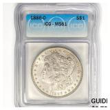 1886-O Morgan Silver Dollar ICG MS61