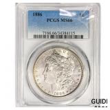 1886 Morgan Silver Dollar PCGS MS66