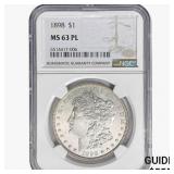 1898 Morgan Silver Dollar NGC MS63 PL