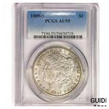 1889-S Morgan Silver Dollar PCGS AU55