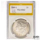 1889-S Morgan Silver Dollar PGA MS62