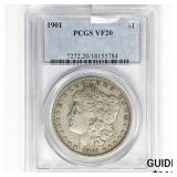 1901 Morgan Silver Dollar PCGS VF20