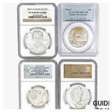 1986-2015 [4] US Varied Silver Coinage PCGS/NGC