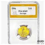 1996 $10 1/4oz. American Gold Eagle PGA MS69