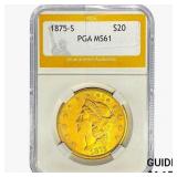 1875-S $20 Gold Double Eagle PGA MS61